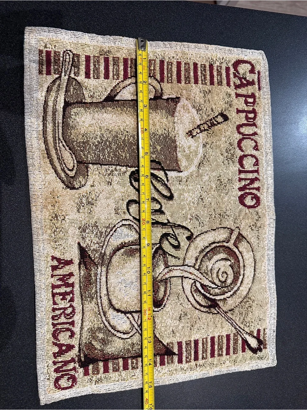Set of 2 Coffee Cappuccino Tapestry Breakfast Table Placemat 15